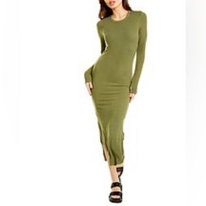 Green maxi dress